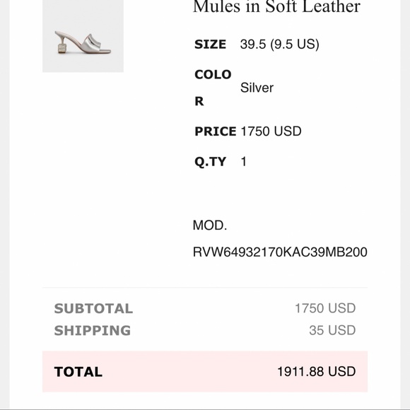 Roger Vivier Cube Strass Heel Mule - Picture 4 of 5